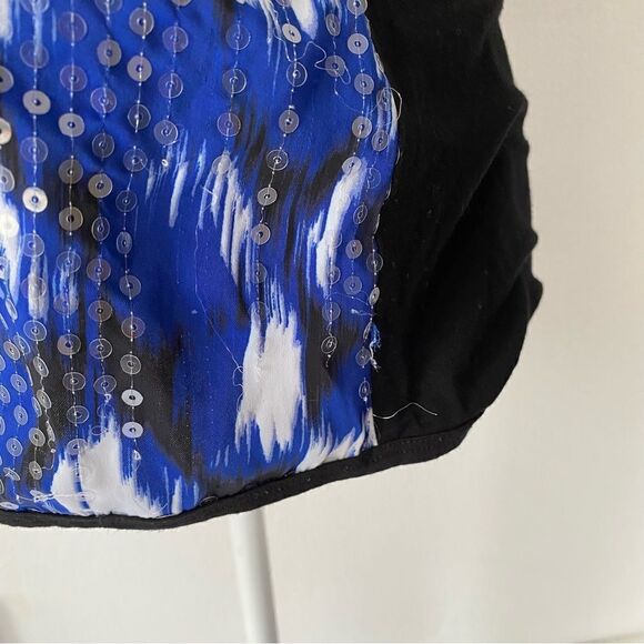 Vince Camuto Black Blue Sequin Tank SZ M - Picture 9 of 13